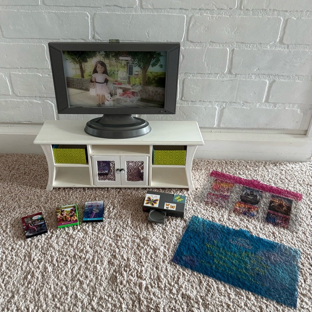 American Girl TV Set with Accessories